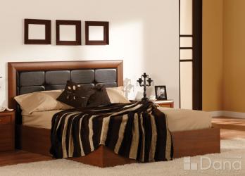 Кровать с изголовьем из натуральной коричневой кожи и подъёмным механизмом на 180 (Дана)Дана Кровать с изголовьем из натуральной коричневой кожи и подъёмным механизмом на 180