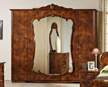 Шкаф 5-и дверный с зеркалами «Тициана» для спальни (Диа)Диа Шкаф 5-и дверный с зеркалами «Тициана» для спальни