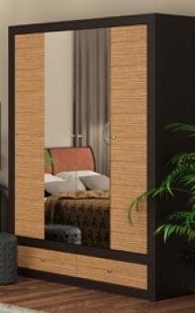 Модуль 16 Шкаф для одежды с зеркалом, со встроеным комодом  "Саванна" (Ижмебель)Ижмебель Модуль 16 Шкаф для одежды с зеркалом, со встроеным комодом  "Саванна"