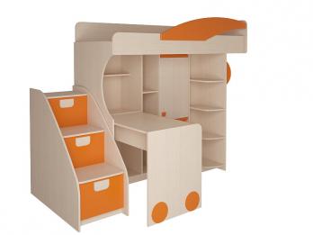 Набор мебели 4.4.1 Л/П (оранжевый) + Тумба с откидными крышками (Корвет)Корвет Набор мебели 4.4.1 Л/П (оранжевый) + Тумба с откидными крышками