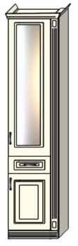 КБЗ№3 Колонка №3 с 1-й пилястрой Эпатаж с зеркалом (Мебель-Холдинг)Мебель-Холдинг КБЗ№3 Колонка №3 с 1-й пилястрой Эпатаж с зеркалом
