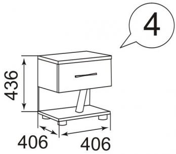 Модуль 4 Тумба "Бьянка" (Ижмебель)Ижмебель Модуль 4 Тумба "Бьянка"