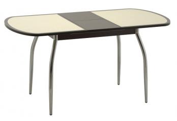 Кухонный стол Касабланка-2 (ноги хром) (Кубика)Кубика Кухонный стол Касабланка-2 (ноги хром)