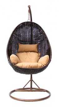 Подвесное кресло KM-1015 [Темно-коричневый иск. ротанг] (Kvimol)Kvimol Подвесное кресло KM-1015 [Темно-коричневый иск. ротанг]