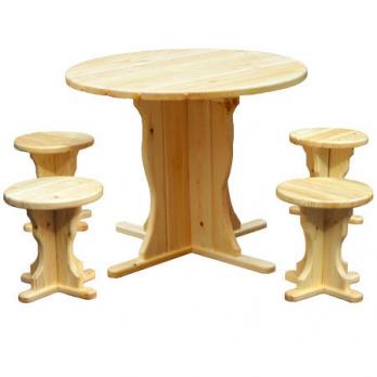 Комплект садовой мебели Магнолия деревянная (лак) К1 [Массив сосны (лак)] (МФДМ)МФДМ Комплект садовой мебели Магнолия деревянная (лак) К1 [Массив сосны (лак)]
