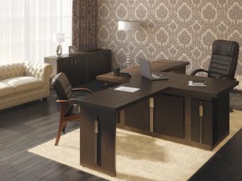 Комплект офисной мебели Чикаго К1 [Темный дуб] (Pointex)Pointex Комплект офисной мебели Чикаго К1 [Темный дуб]