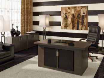 Комплект офисной мебели Чикаго К4 [Темный дуб] (Pointex)Pointex Комплект офисной мебели Чикаго К4 [Темный дуб]