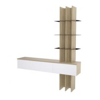 Туалетный столик СТЛ.143.05 Ирма [Дуб Сонома / Белый глянец] (Столлайн)Столлайн Туалетный столик СТЛ.143.05 Ирма [Дуб Сонома / Белый глянец]