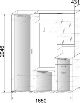 Модуль 1 Компоновка П-1 "Ника Премиум" (Ижмебель)Ижмебель Модуль 1 Компоновка П-1 "Ника Премиум"