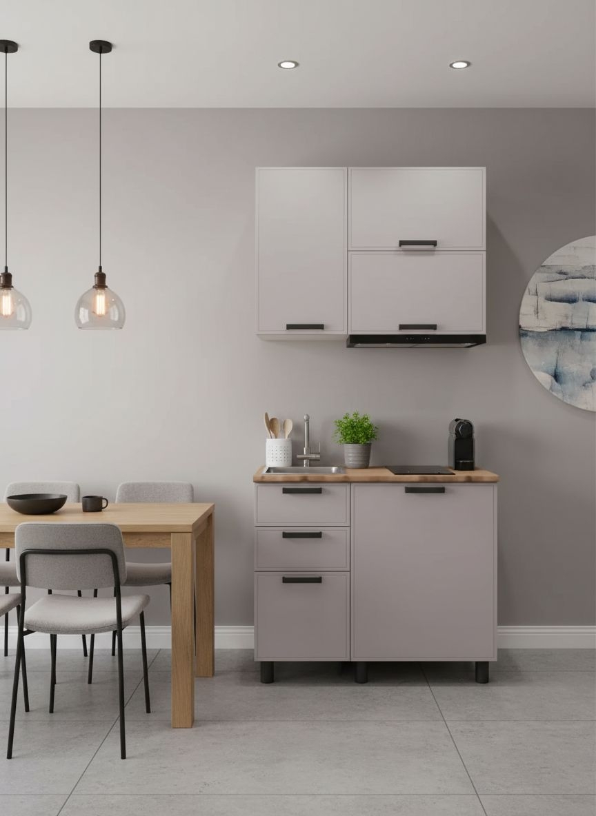 МК Аленушка 1м с 3 ящ. Магнолия Кашемир,скоба черный,сонома
