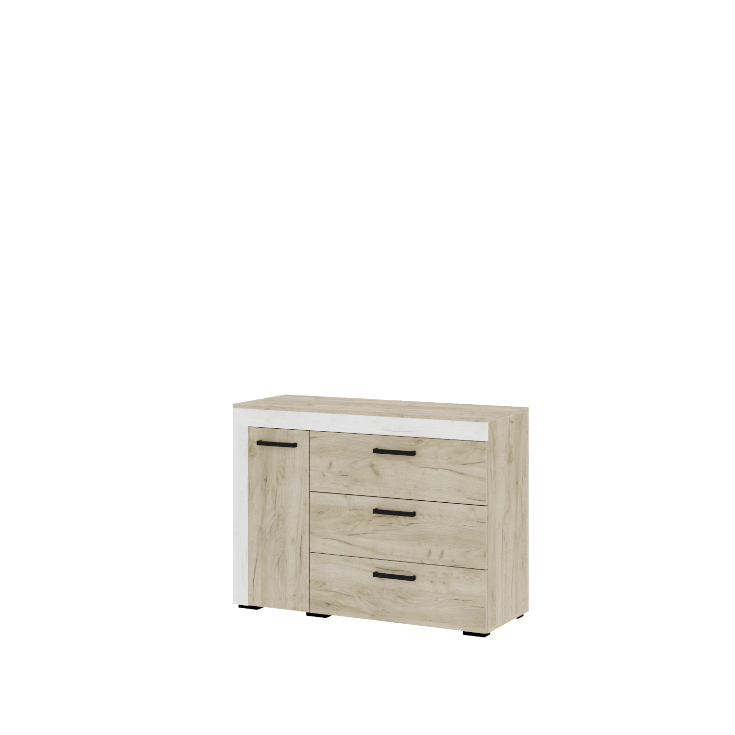 Спальня Адель комод дуб крафт серый/дуб крафт белый