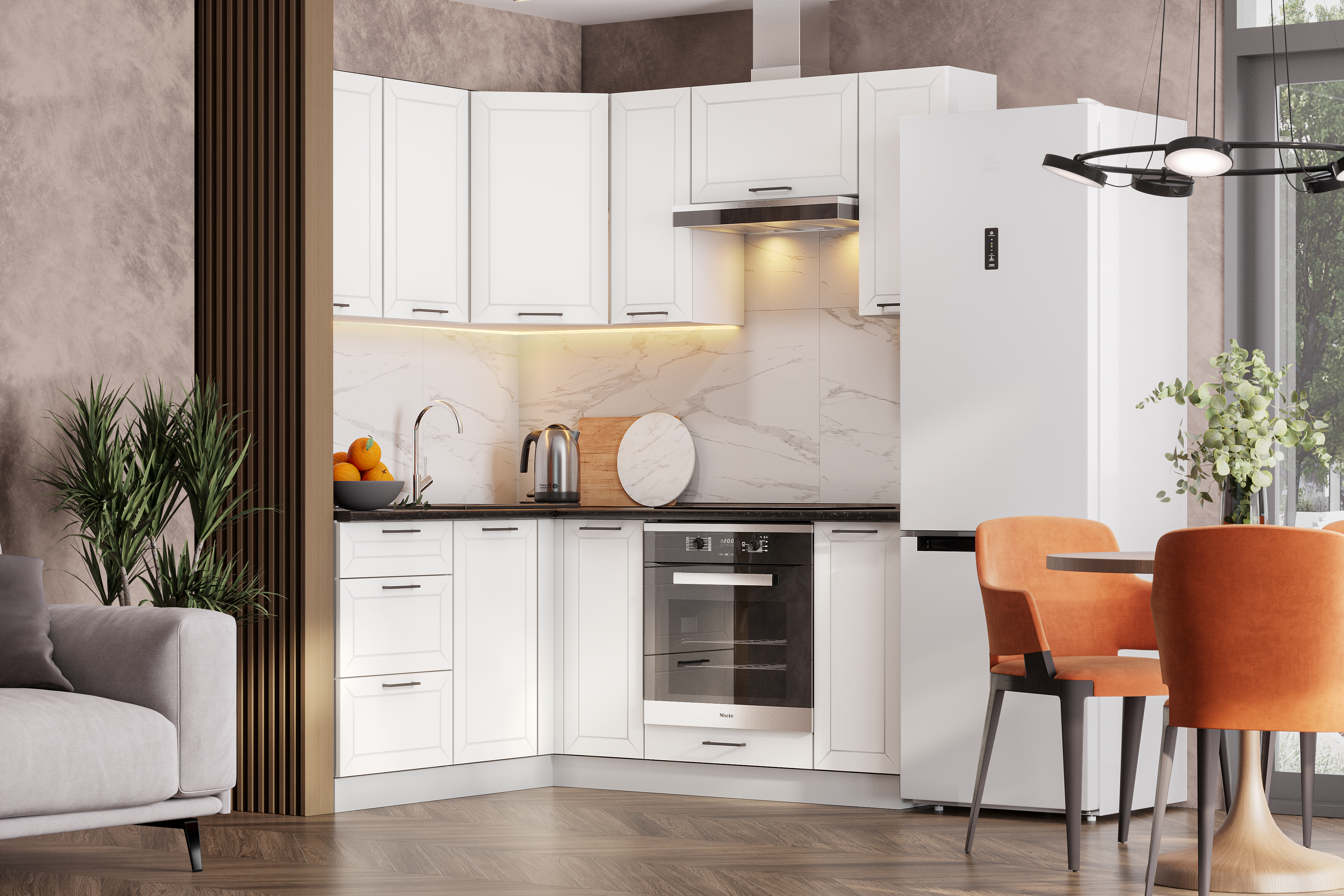 КГ Угловой Вектор 150*120 Бланж (со столешницей, сонома, 26) в.13
