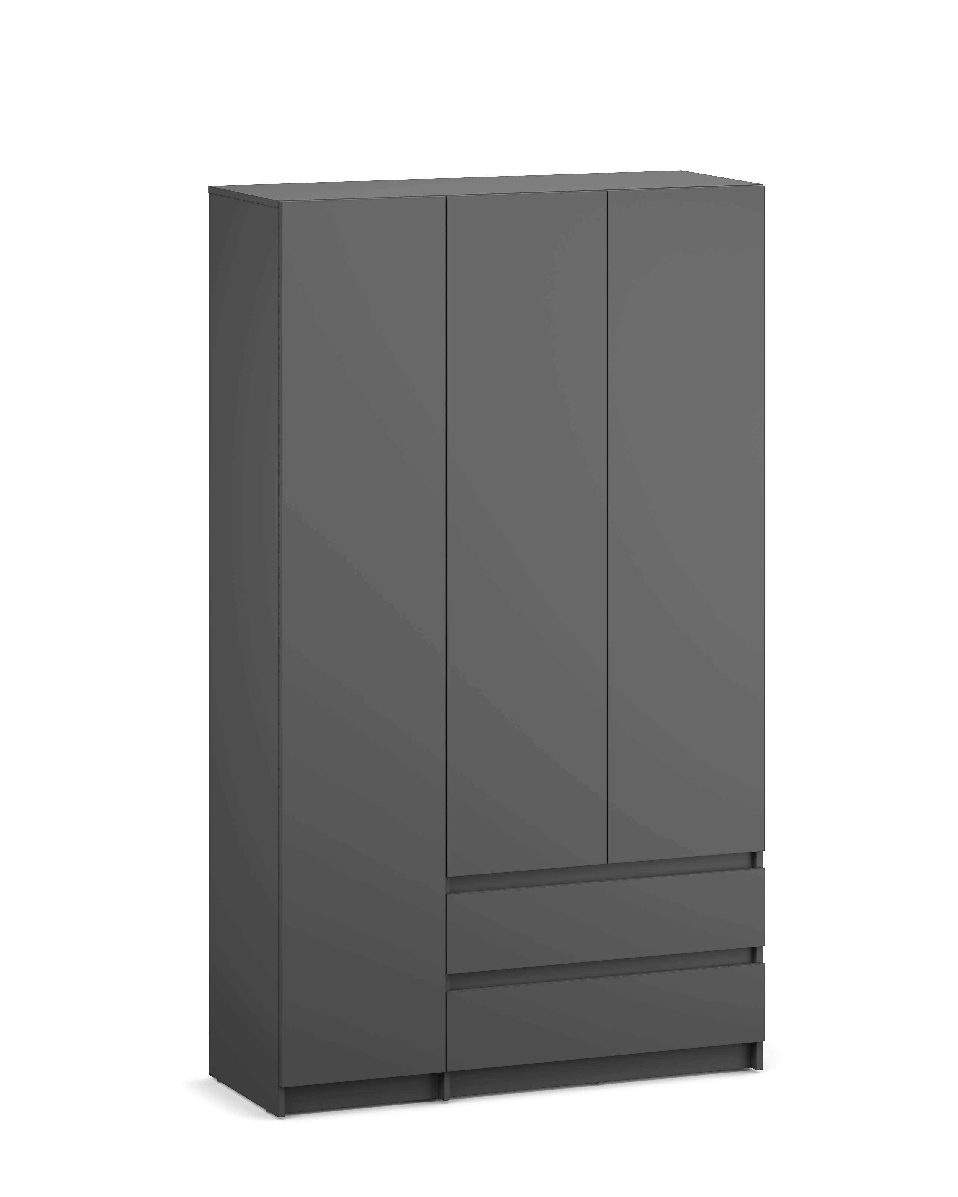 Шкаф Чикаго Стрит (3 дверцы, 2 ящика), Графит