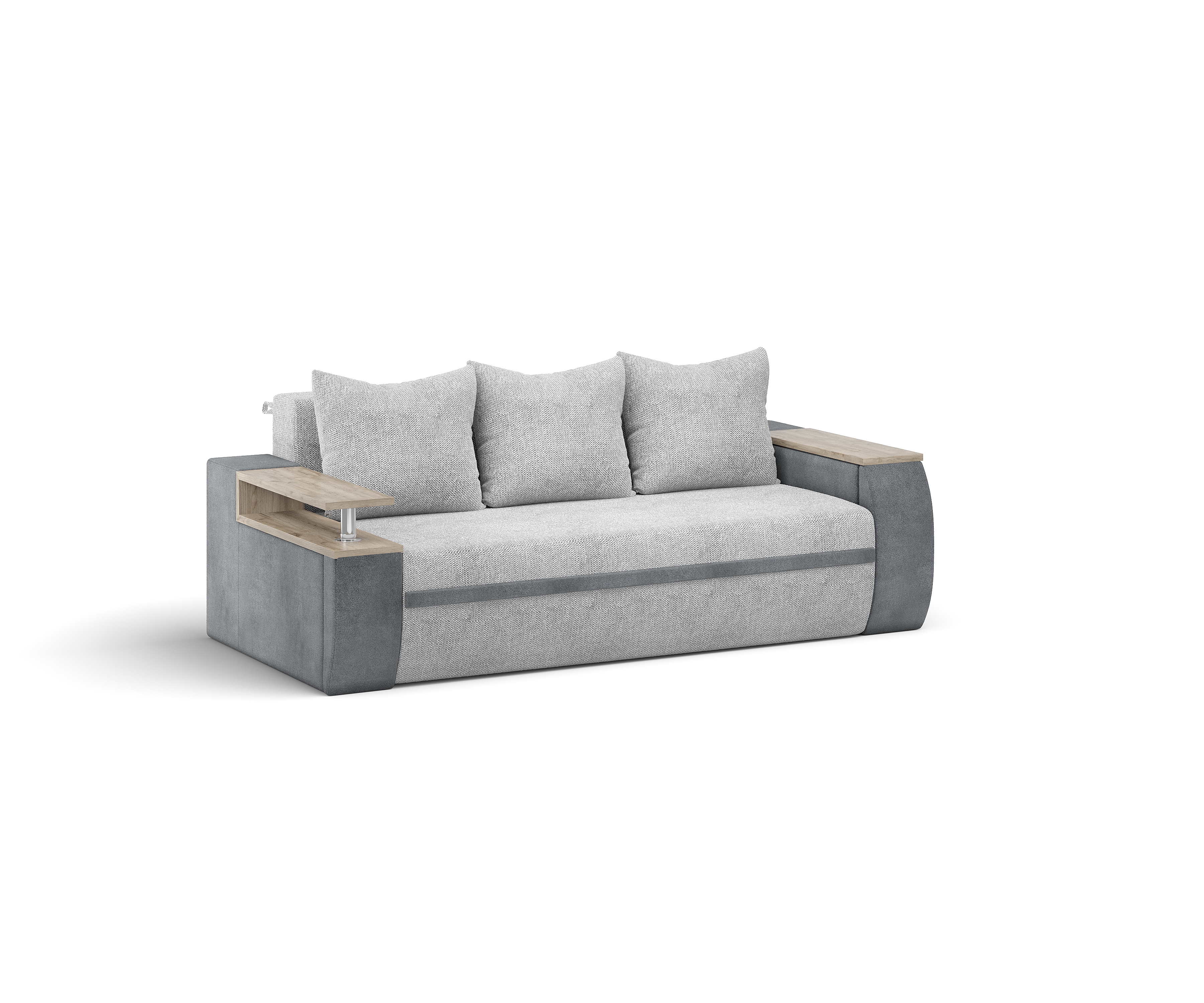Диван прямой Атика NEW, Shape Grey, Dream Grafit, Крафт серый