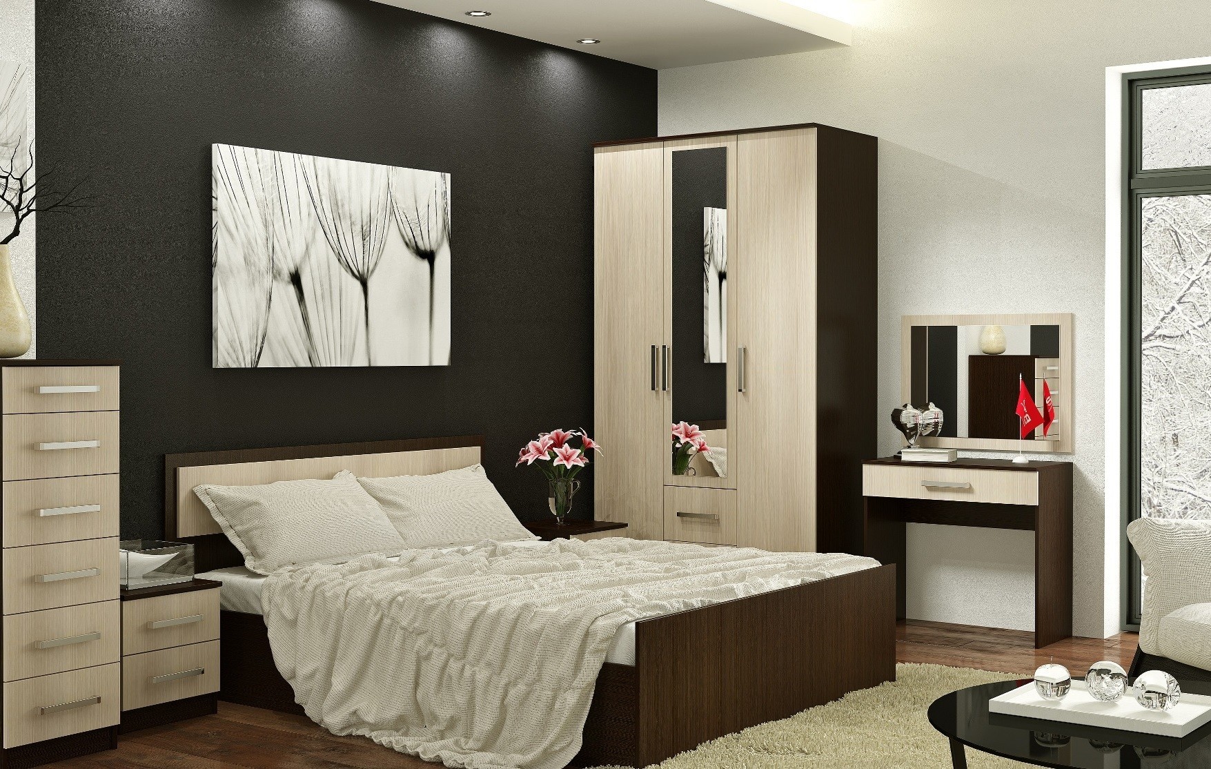 Кровать с проложками ДСП Фиеста LIGHT 160х200, венге