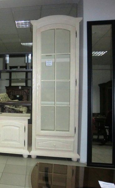 Витрина "Лотос" левая БМ 2138 белое браширование