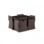 Обеденный комплект плетеной мебели из искусственного ротанга T300A/Y300A-W53 Brown 4Pcs