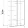 14 "Ирис" Шкаф-купе 2-х дверный