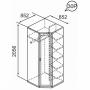 Ника-Люкс 30Р Шкаф угловой для одежды