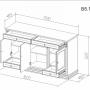 Комод Б5.15-11 стеклянная дверка