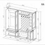 Прихожая "Благо 5" Б 5.11-7 орех/Кофе
