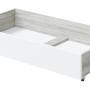 Кровать с латами и ящиками Лори 140х200, дуб серый
