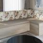Кухонный диван Париж Баттл Рок / Цветы бежевые