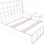 Кровать «Лорена» 160х200 с основанием (Экокожа «Реал Лайт Беж»)