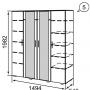 Модуль 5 Шкаф для одежды с зеркалом "Марианна"
