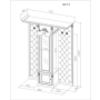 Шкаф с 2-мя вешалками на 4 крючка Благо арт.Б 5.13-бра